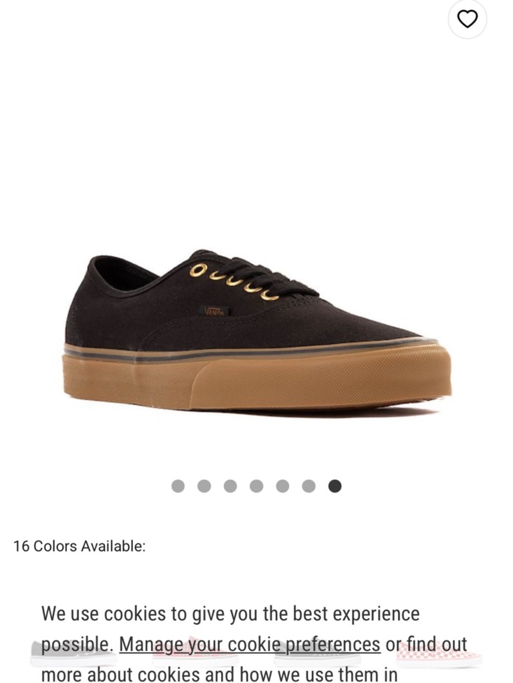 Vans Black Canvas Sneakers with Gum Outsole and Gold Eyelets